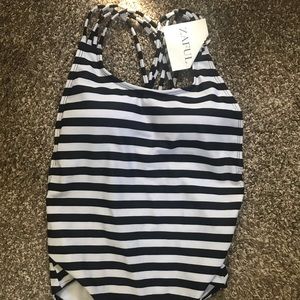 Backless Striped Suit